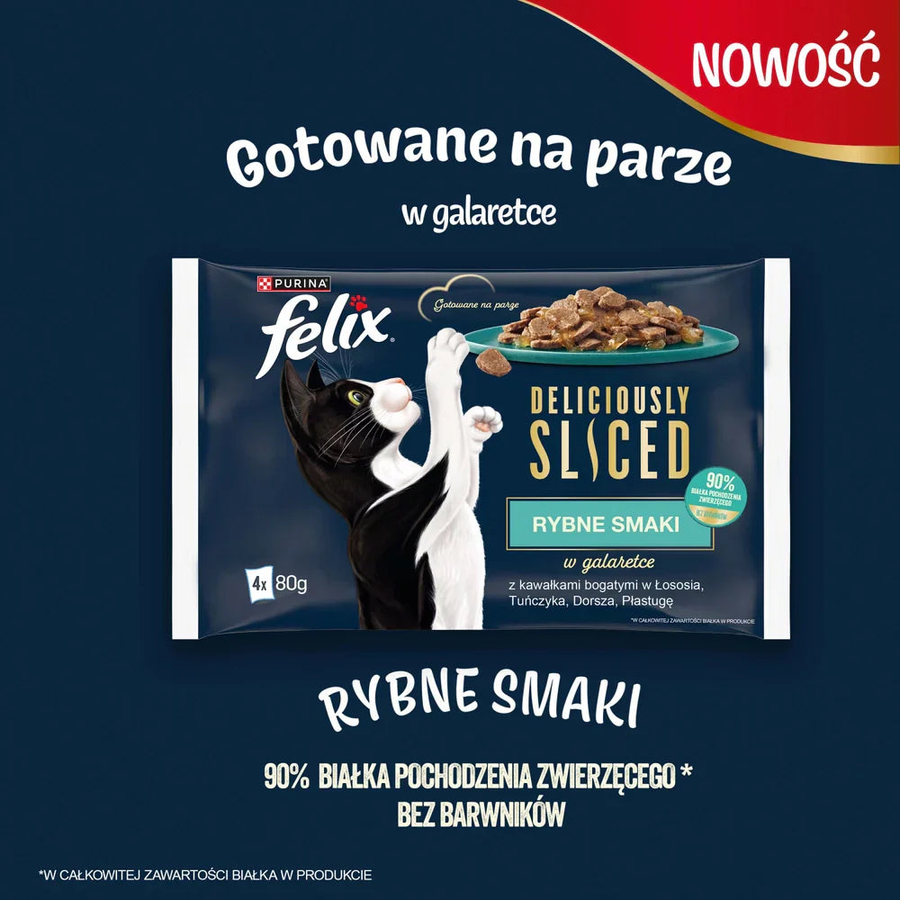 FELIX Deliciously Sliced Fisk Smaker Våtfoder för katt