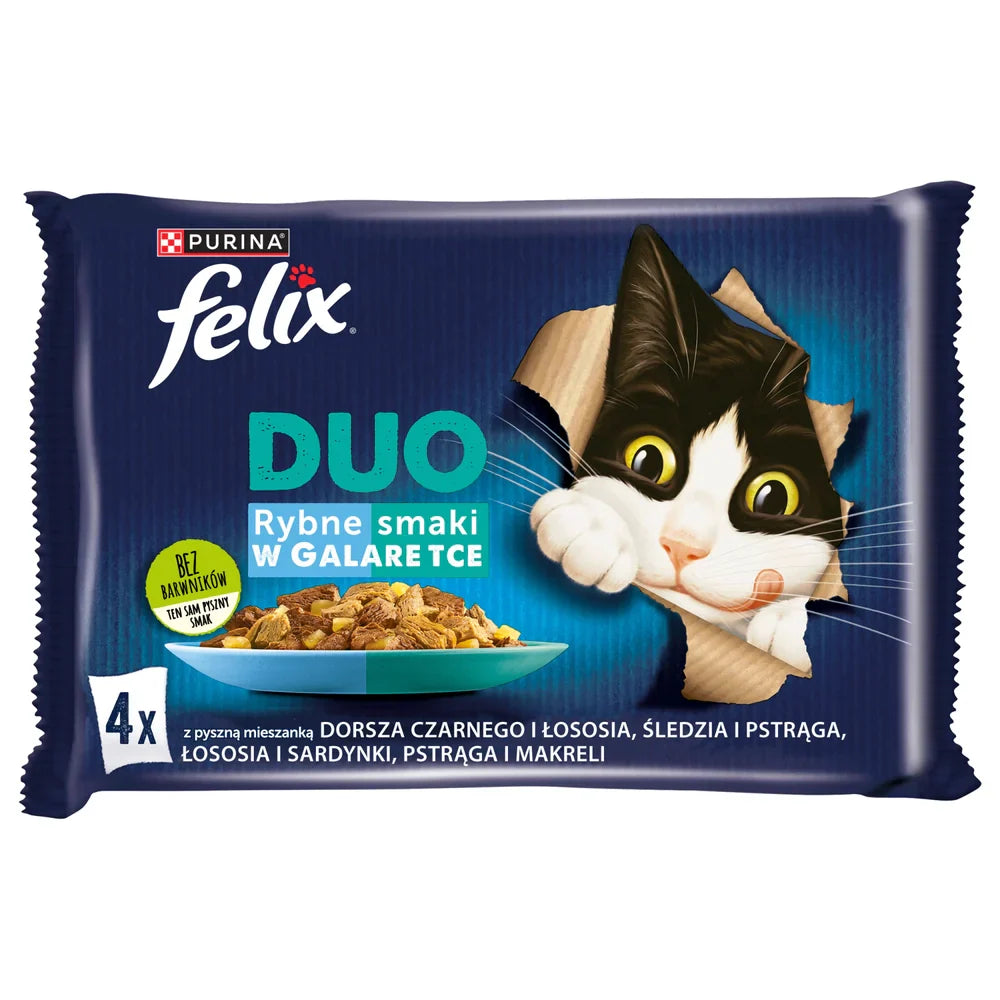 FELIX Duo Fisk Smaker i gelé 4x85g