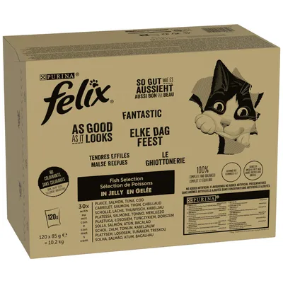 FELIX Fantastic Karma för katter smakurval i 12x85g