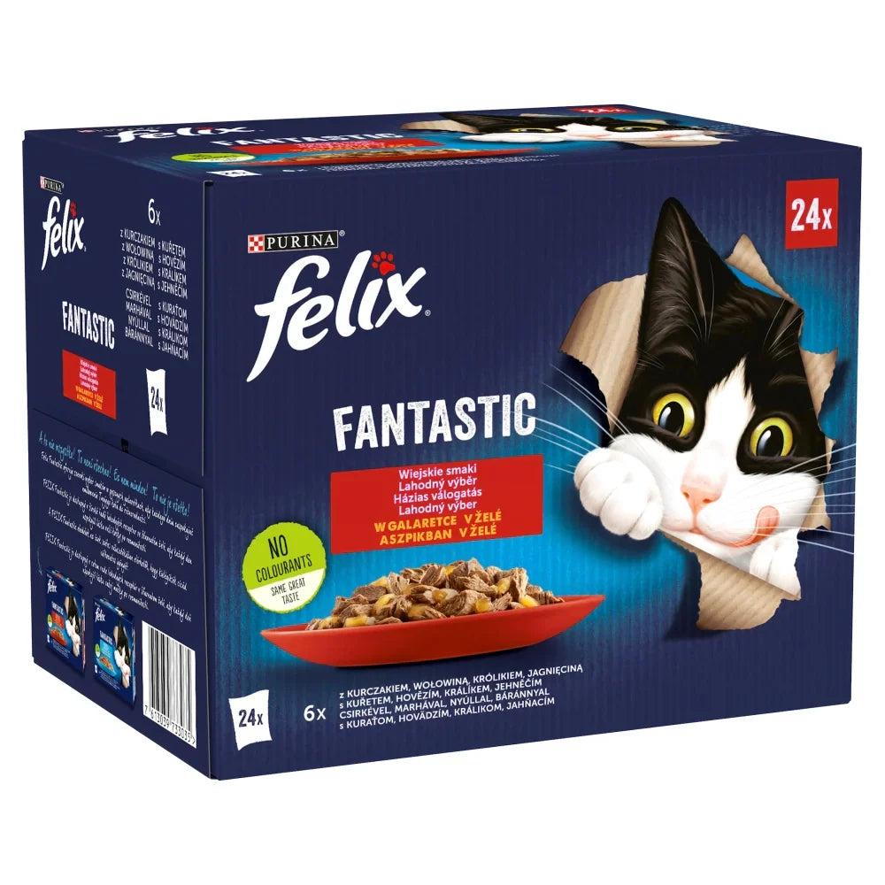 FELIX Fantastic Lantliga Smaker i gelé: 24x85g