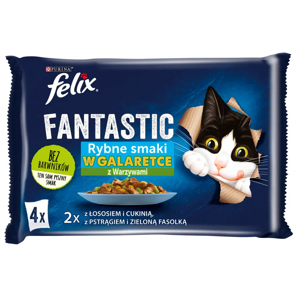 FELIX Fantastic Wiejskie Smaki i gelé med lax och öring 4x85g