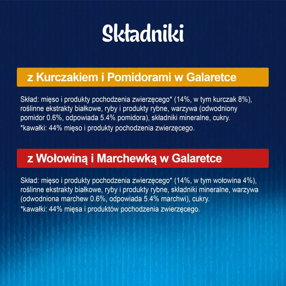 FELIX Fantastic i gelé med kyckling och nötkött 4x85g