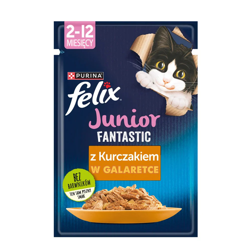 FELIX Junior Kyckling i gelé - påse 26 x 85g