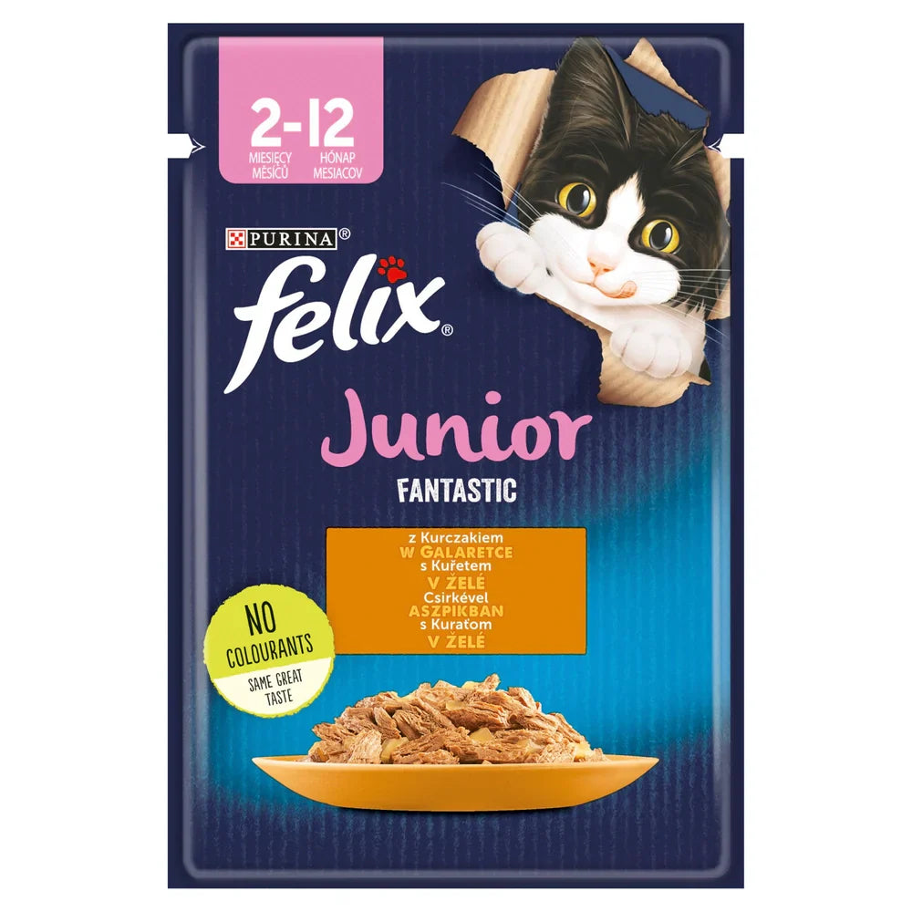 FELIX Junior Kyckling i gelé - påse 26 x 85g