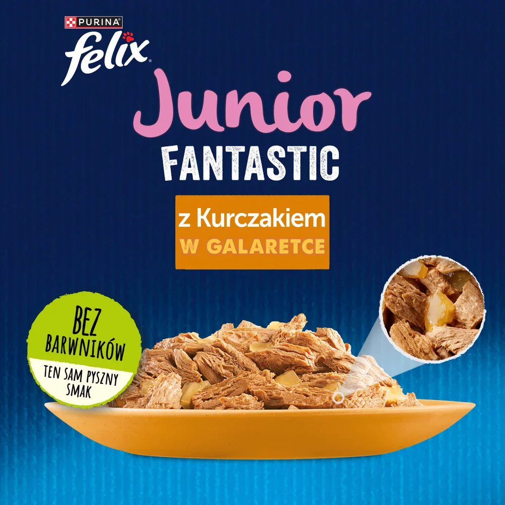 FELIX Junior Kyckling i gelé - påse 26 x 85g
