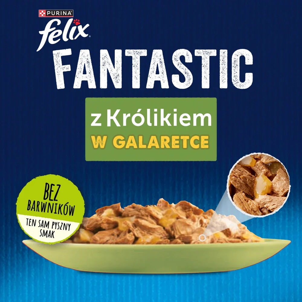 FELIX Kanin i gelé - påse 26 x 85g