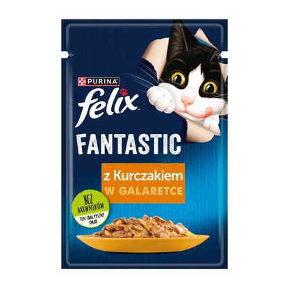 FELIX Kyckling i gelé - påse 26 x 85g