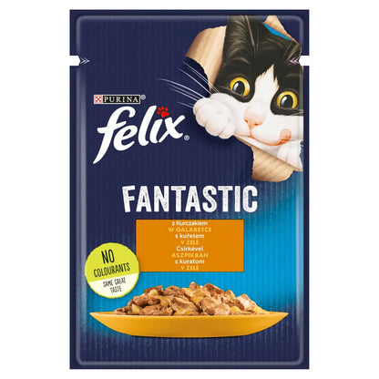 FELIX Kyckling i gelé - påse 26 x 85g