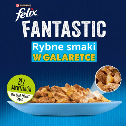FELIX Fiskiga Smaker i gelé med lax och spätta 4x85g