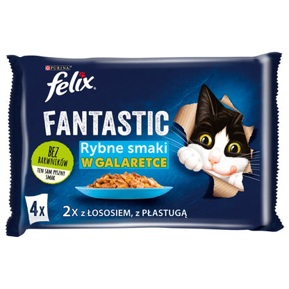 FELIX Fiskiga Smaker i gelé med lax och spätta 4x85g