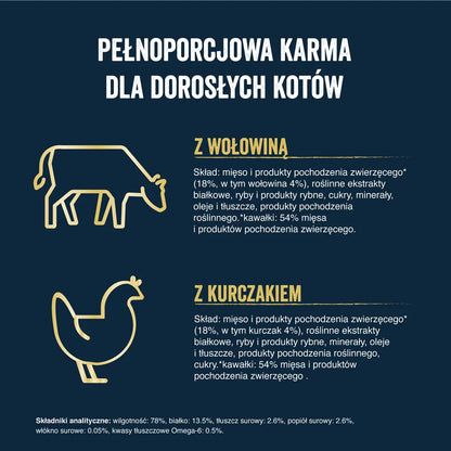 FELIX Tasty Shreds Våtfoder för vuxna katter lantliga smaker i sås 4x80g