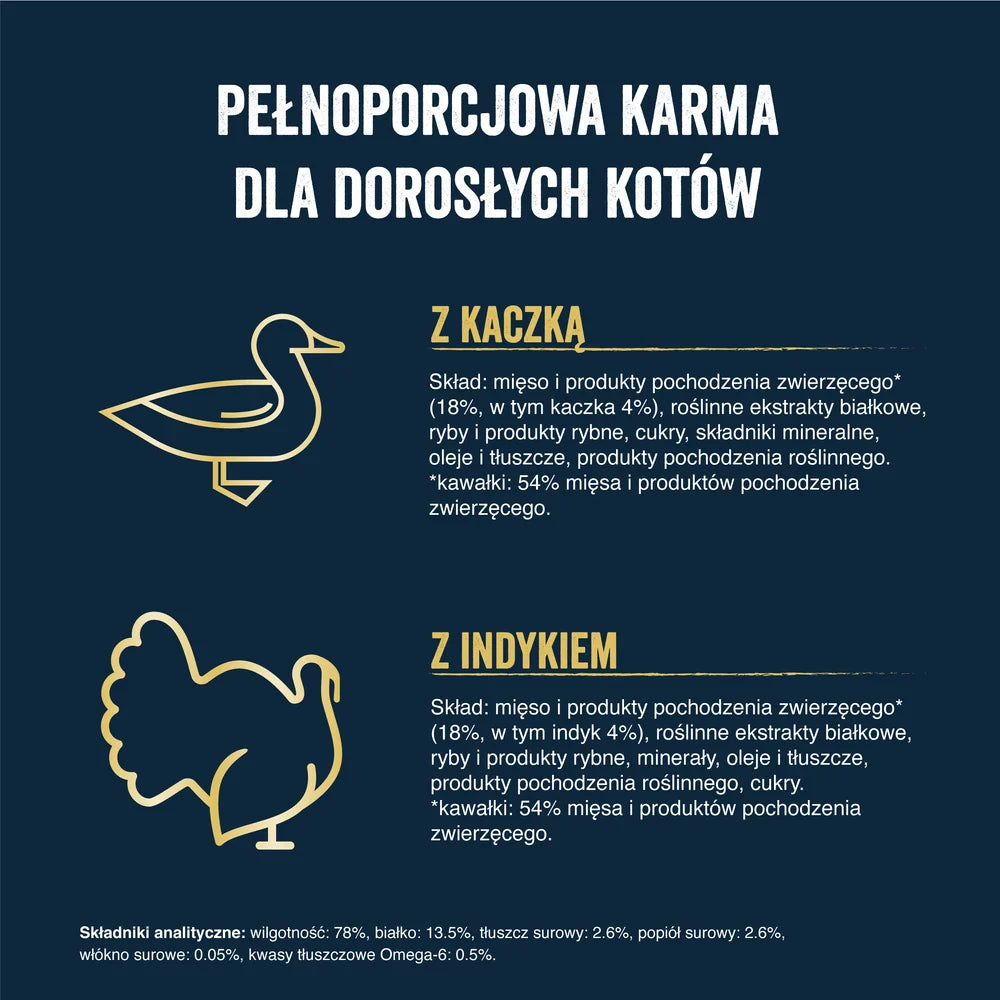 FELIX Tasty Shreds våtfoder för katt med anka och kalkon i sås 4x80g