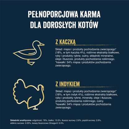 FELIX Tasty Shreds våtfoder för katt med anka och kalkon i sås 4x80g