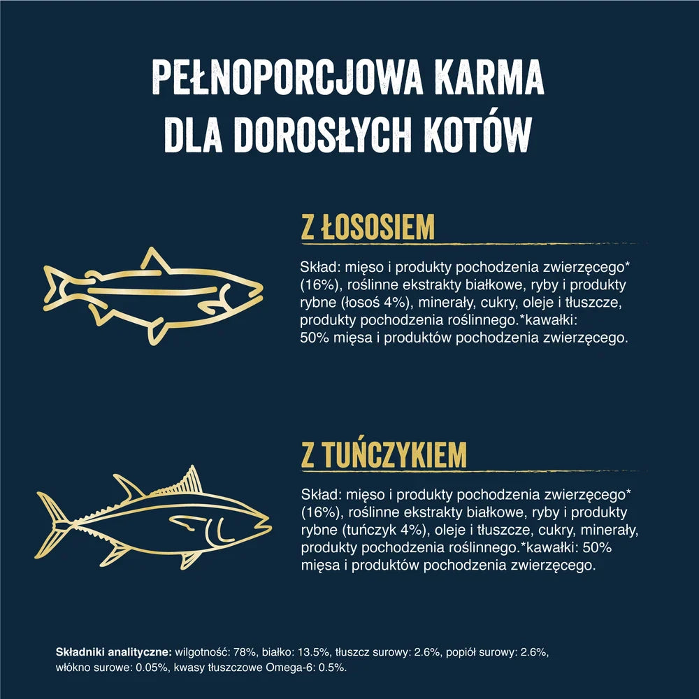 FELIX Tasty Shreds våtfoder för katt med lax och tonfisk i sås 4x80g