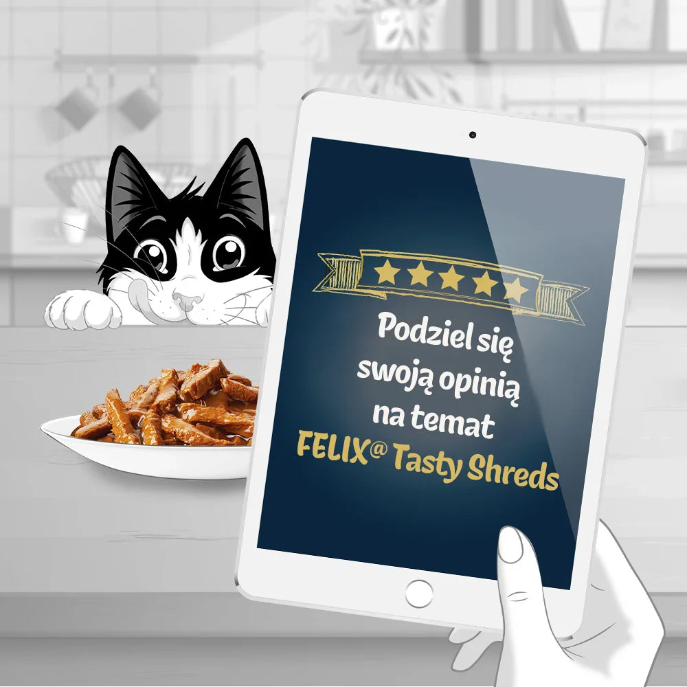 FELIX Tasty Shreds våtfoder för katt med lax och tonfisk i sås 4x80g