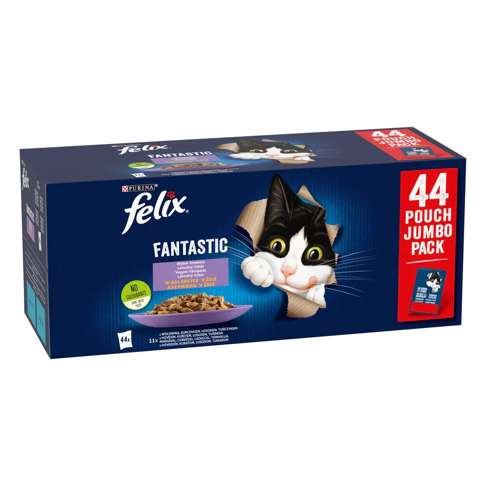 Felix w gelé MIX KÖTTIG påse 44x85g